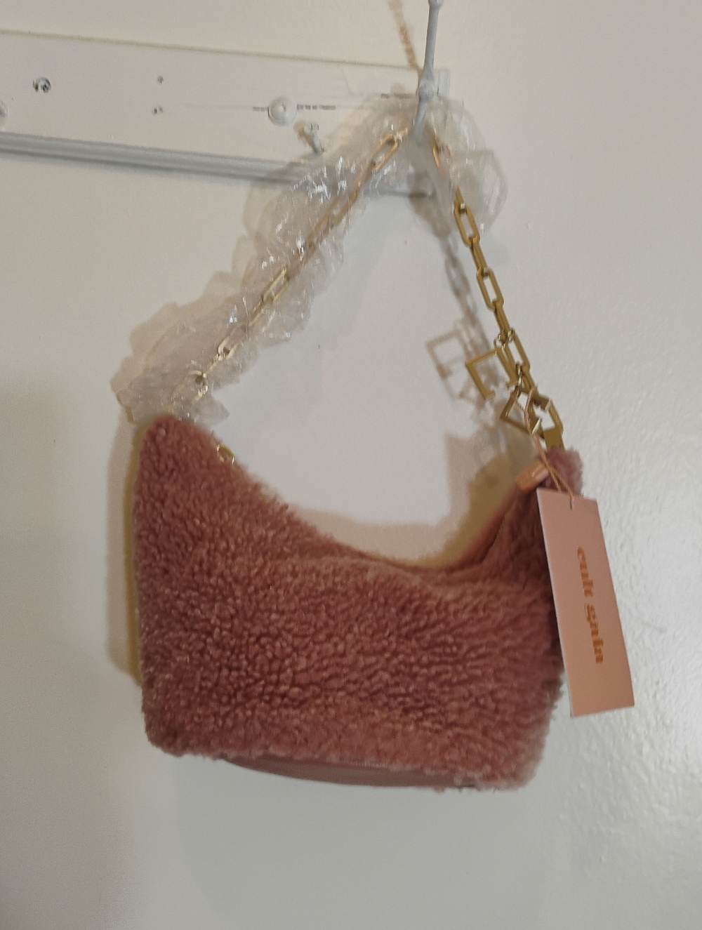 NWT Cult Gaia Faux Shearling Gia Bag New Display